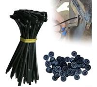 50 100 200 300PCS Cable Tie Buckle for Car Trunk Fender Panel with Tool Pin Button Installation Automotive Fastener Kit (20PCS)