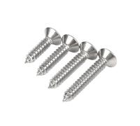 50/100/200PCS 304 Stainless Steel Flat Head Phillips Tapping Screws - Self-Tapping Wood Metal Screws M1 To M3 Micro Size Assortment(M.14x4 200pcs)