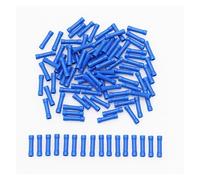 50/100/200pcs BV1.25 BV2.5 BV5.5 Insulated Straight Wire Butt Connector Electrical Copper Tube Cold Press Crimp Terminals Set(300A,100pcs)