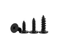 50/100/200PCS M1.2 .4 .7 M2.3 .6 Cross Recessed Flat Head Tapping Screws With Black Zinc Plating(6mm,M2.6-50pcs)