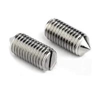 50/100/200pcs M1.2 M1.4 M1.6 M2 M2.5 M3 M4 M5 Stainless Steel Slotted Set Screw With Cone Point(M3X3 200PCS)