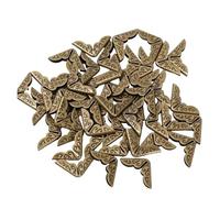 50/100/300/500pcs Metal Notebook Corner Protector Bookmark Scrapbook Cover Edge Protectors Golden Silver Bronze Decoration(Bronze- 50pcs)