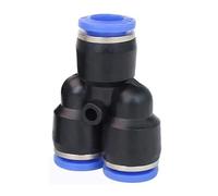 50/100/500/1000Pcs 3 Way Pneumatic Connector PY Series 4-12mm Push-in Fitting Plastic Pipe Hose(PY-12,100 PCS)