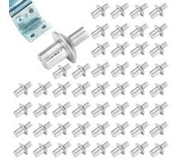 50/100 Half Round Head Aluminum Solid Rivet Silver Tone, Aluminum Blind Rivet, Hammer Drive Expansion Rivets, Pop Rivets Core Pulling Rivets, Half Round Head Core Rivets for Home, Electronic