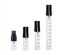 50 100 PCS 2ml-10ml Refillable Perfume Bottles, Empty Spray Bottle Set with Graduated Markings, Cosmetic Container(Black,100pcs,3ml)