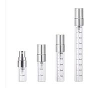 50 100 PCS 2ml-10ml Refillable Perfume Bottles, Empty Spray Bottle Set with Graduated Markings, Cosmetic Container(Silver,50pcs,3ml)
