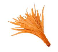 50/100 Pcs/Lot Colorful Rooster Feathers for Crafts 35-40 Cm for DIY Carnival Wedding Party Decoration Orange 50Pcs