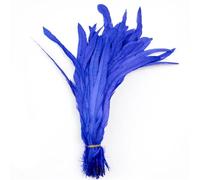 50/100 Pcs/Lot Colorful Rooster Feathers for Crafts 35-40 Cm for DIY Carnival Wedding Party Decoration Royal Blue 50Pcs