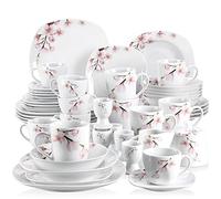 50/100 Piece China Dinner Set with Egg Cups, Mugs and Mugs, Dessert and Soup Plates, Bowls, Milk jugs and Sugar jar Set.