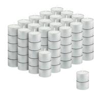50/100 Unscented Tea Lights Wax Candles Night White 8 Hour Burn Outdoor Indoor (100)