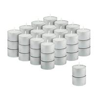 50/100 Unscented Tea Lights Wax Candles Night White 8 Hour Burn Outdoor Indoor (50)