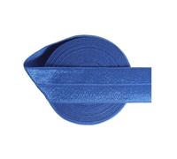 50 100 Yard by Roll 1" 25mm Solid Shiny FOE Fold Over Elastics Spandex Satin Bands Tape Underwear Dress Sewing Trim(Royal,100 Yards)