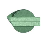 50 100 Yard by Roll 1" 25mm Solid Shiny FOE Fold Over Elastics Spandex Satin Bands Tape Underwear Dress Sewing Trim(Sage Green,50 Yards)
