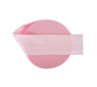50 100 Yard by Roll 1" 25mm Solid Shiny FOE Fold Over Elastics Spandex Satin Bands Tape Underwear Dress Sewing Trim(Raspberry Rose,50 Yards)