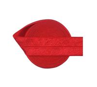 50 100 Yard by Roll 1" 25mm Solid Shiny FOE Fold Over Elastics Spandex Satin Bands Tape Underwear Dress Sewing Trim(Red,50 Yards)