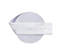50 100 Yard by Roll 1" 25mm Solid Shiny FOE Fold Over Elastics Spandex Satin Bands Tape Underwear Dress Sewing Trim(Lilac Mist,100 Yards)