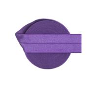 50 100 Yard by Roll 1" 25mm Solid Shiny FOE Fold Over Elastics Spandex Satin Bands Tape Underwear Dress Sewing Trim(Plum,100 Yards)