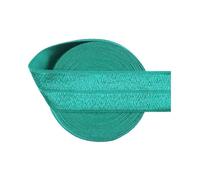 50 100 Yard by Roll 1" 25mm Solid Shiny FOE Fold Over Elastics Spandex Satin Bands Tape Underwear Dress Sewing Trim(Jade,100 Yards)