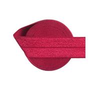 50 100 Yard by Roll 1" 25mm Solid Shiny FOE Fold Over Elastics Spandex Satin Bands Tape Underwear Dress Sewing Trim(Scarlet,100 Yards)