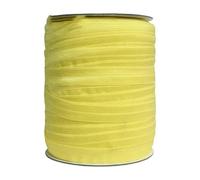 50 100 Yard by Roll 5/8" 15mm Solid Shiny Foldover Elastic Band Webbing Hair Tie Headband Dress DIY Sewing Trim-Lemon-100 Yards