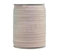 50 100 Yard by Roll 5/8" 15mm Solid Shiny Foldover Elastic Band Webbing Hair Tie Headband Dress DIY Sewing Trim-Vanilla-50 Yards
