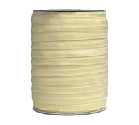 50 100 Yard by Roll 5/8" 15mm Solid Shiny Foldover Elastic Band Webbing Hair Tie Headband Dress DIY Sewing Trim-Antique White-100 Yards