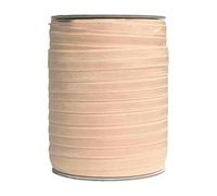 50 100 Yard by Roll 5/8" 15mm Solid Shiny Foldover Elastic Band Webbing Hair Tie Headband Dress DIY Sewing Trim-Light Peach-50 Yards