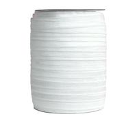 50 100 Yard by Roll 5/8" 15mm Solid Shiny Foldover Elastic Band Webbing Hair Tie Headband Dress DIY Sewing Trim-White-100 Yards