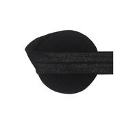 50/100 Yards 25mm Spandex Satin Fold-Over Elastic for Headband, Dress Sewing,Black,50 Yards
