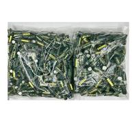 50-1000pcs 10V 16V 25V 35V 50V 400V Aluminum Capacitor 100UF 220UF 330UF 470UF 680UF 1000UF 2200UF 3300UF AUOQKQUT(6.3V2200UF 500PCS)