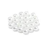 50-1000pcs/Lot Round ABS Imitation Pearl Beads Loose Beads Acrylic Spacer Bead for Jewelry Making DIY Bracelet Necklace-White Hole-8mm x 100PCS