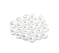 50-1000pcs/Lot Round ABS Imitation Pearl Beads Loose Beads Acrylic Spacer Bead for Jewelry Making DIY Bracelet Necklace-White Hole-10mm x 100PCS