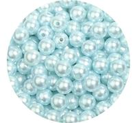 50-1000pcs/Lot Round ABS Imitation Pearl Beads Loose Beads Acrylic Spacer Bead for Jewelry Making DIY Bracelet Necklace-Light Blue-3.0mm x 1000PCS