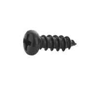 50-1000pcs M2/M2.3/M2.6/M3/M3.5/M4/M5 Black Carbon Steel Round Head Phillips Self-tapping Electronic Small Screws, M4x8mm(200pcs)
