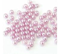 50-1000Pcs with Hole ABS Imitation Pearl Bead 4/6/8/10/12MM Round Acrylic Spacer Bead for DIY Jewelry Making Findings-Light Purple-3.0mm x 400pcs