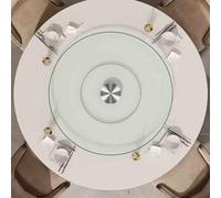 50-100cm Lazy Susan Tempered Glass Turntable Transparent Kitchen Turntable Round Serving Tray Silent 360 Degree Rotating Tray for Kitchen Dining Room (Size : 50cm/20)