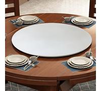 50-100cm Round Wooden Serving Tray, 360° Silent Rotation Non-Slip Design, Large Rotating Turntable for Dining Table, Perfect for Entertaining and Serving
