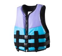 50-100kg Adult Life Jacket, Buoyancy Aids for Adults, Life Jacket with Adjustable Belt, Adult Life Vest, Adjustable Buoyancy Vest Jacket, for Swimming, Diving, Boating, Surfing (purple XL)