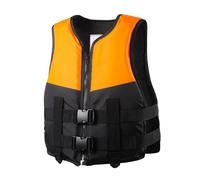 50-100kg Adult Life Jacket, Buoyancy Aids for Adults, Life Jacket with Adjustable Belt, Adult Life Vest, Adjustable Buoyancy Vest Jacket, for Swimming, Diving, Boating, Surfing (orange 2XL)