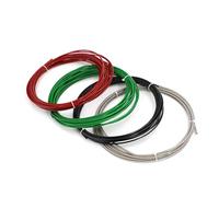 50/100M GREEN/RED/Black/Transparent Color PVC Plastic Coated Stainless Steel 304 Wire Rope Cable 1MM-6MM Diameter(Tj,100M,6mm after coating)