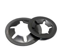 50/100pcs 65 Manganese Steel Spring Circlip Bearing Clamp Retaining Ring Plum Blossom Circlip Bearing Washer M2-M12(100pcs M2x6)