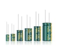 50-100Pcs Aluminum Electrolytic Capacitor High Frequency Low 25V 47UF 100UF 220UF 330UF 470UF 680UF 1000UF 2200UF ICXLPMC(25V1000UF -1 100Pcs)