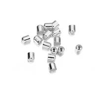 50-100pcs Beads Caps Leather Cords Buckle Finding End Tip Tassel Caps ForFashion Jewelry Making DIY Handmade Jewelry Finding-Silver-6 x7mm-100pcs