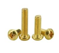 50-100pcs Brass Cross Head Bolt Metric Threaded Insert Screw Electrical Machine Screws M2 M2.5 M3 M4 M5 M6 M8 Countersunk Bolts(Round,M3x8 (50Pcs))