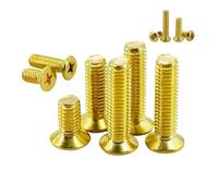 50-100pcs Brass Cross Head Bolt Metric Threaded Insert Screw Electrical Machine Screws M2 M2.5 M3 M4 M5 M6 M8 Countersunk Bolts(Countersunk,M2x5 (100Pcs))