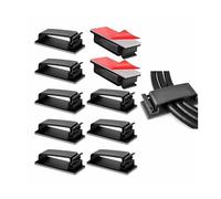 50/100pcs Cable Clips Organizer Drop Wire Holder Cord Management Self-Adhesive Cable Fixed Clamp Wire Keeper Easy To Use H3CF(100pcs)