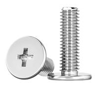 50/100pcs CM M1.6 M2 .5 M3 304 A2 Stainless Steel Ultra Thin Flat Wafer Head Screw Bolt Length=2-50mm(10mm,M1.6 100pcs)
