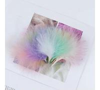 50/100pcs Dyed Turkey Feather Soft Fluffy Craft Feathers 7-12CM for DIY Wedding Handwork Fly Tying Material Jewellery Decoration-Macaron-100pcs