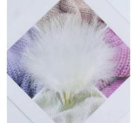50/100pcs Dyed Turkey Feather Soft Fluffy Craft Feathers 7-12CM for DIY Wedding Handwork Fly Tying Material Jewellery Decoration-white-100pcs