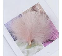 50/100pcs Dyed Turkey Feather Soft Fluffy Craft Feathers 7-12CM for DIY Wedding Handwork Fly Tying Material Jewellery Decoration-Leather pink-50pcs